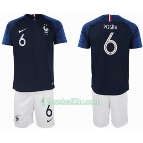 Günstige Fußballtrikots Frankreich POGBA 6 2 star Kinder Heimtrikot WM 2018